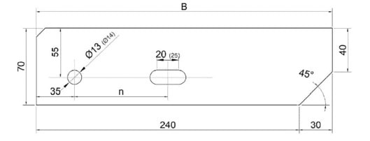 placă de montare preforată