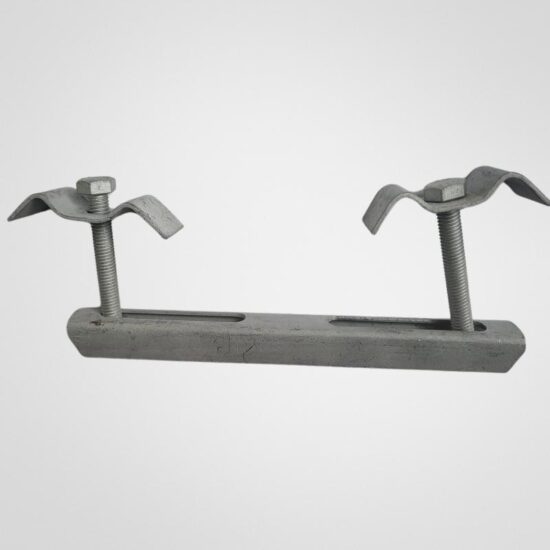 Element de fixare dublu grătar–grătar, pentru ochi de 33 mm, zincat la cald