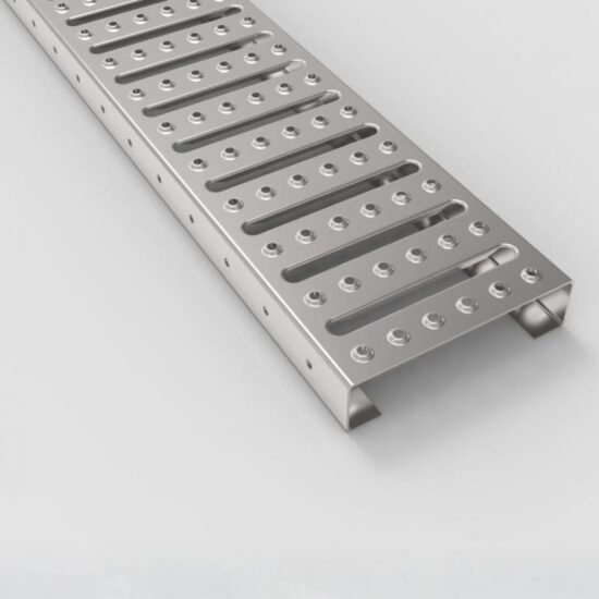 HURON STEG 240 (profil din tablă cu perforații paralele) grătare pentru rigola pasarelei de acoperiș